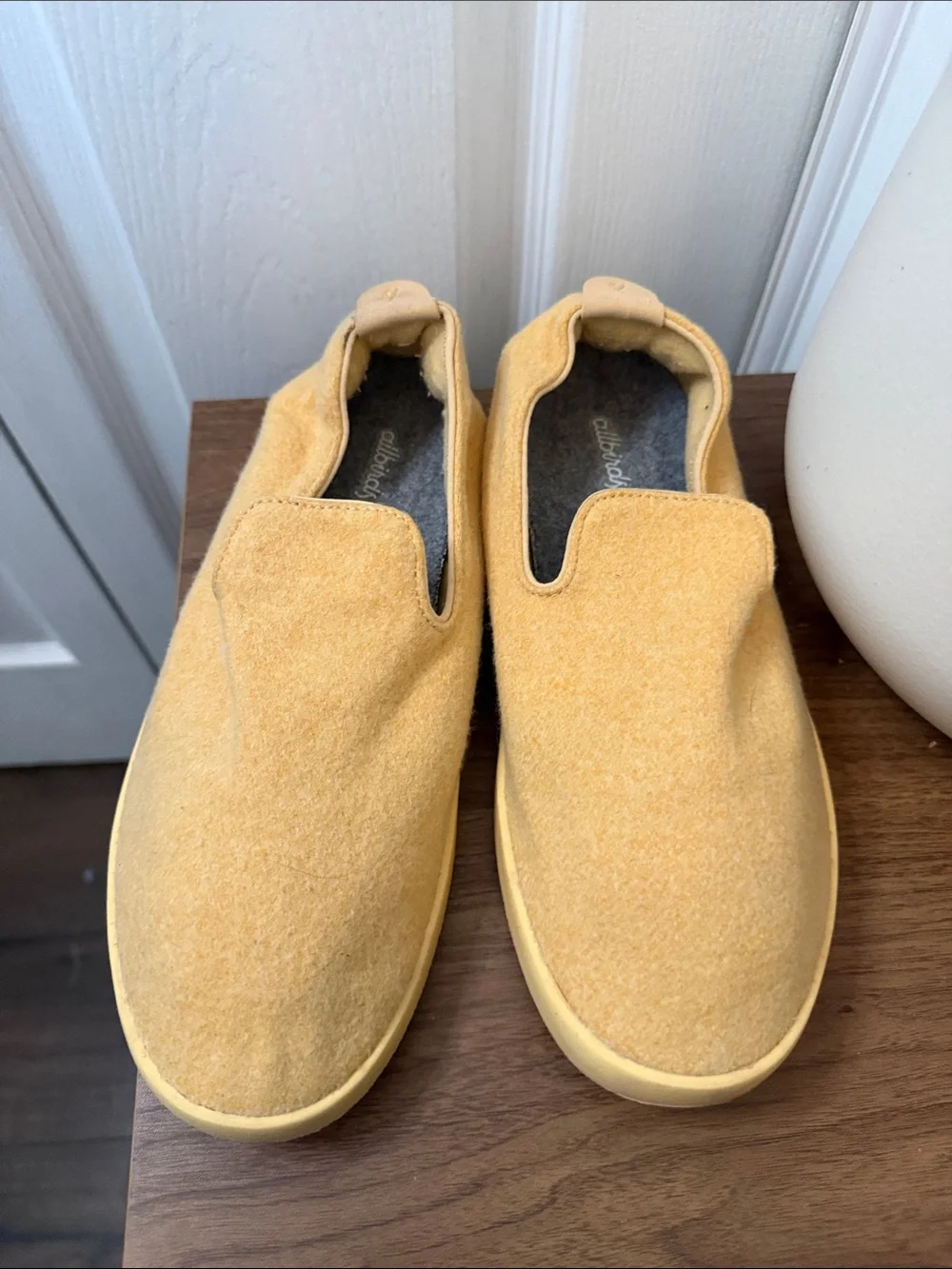 Allbirds Wool Loungers Women’s 9 Mustard Yellow Merino Wool Slip On Shoes